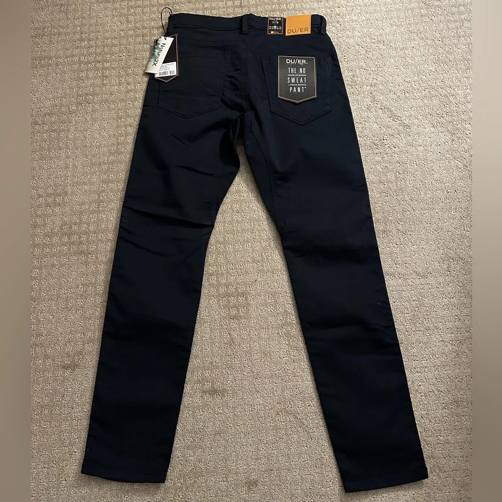 NEW Du/er Duer slim fit no sweat pants navy blue size 30x30
